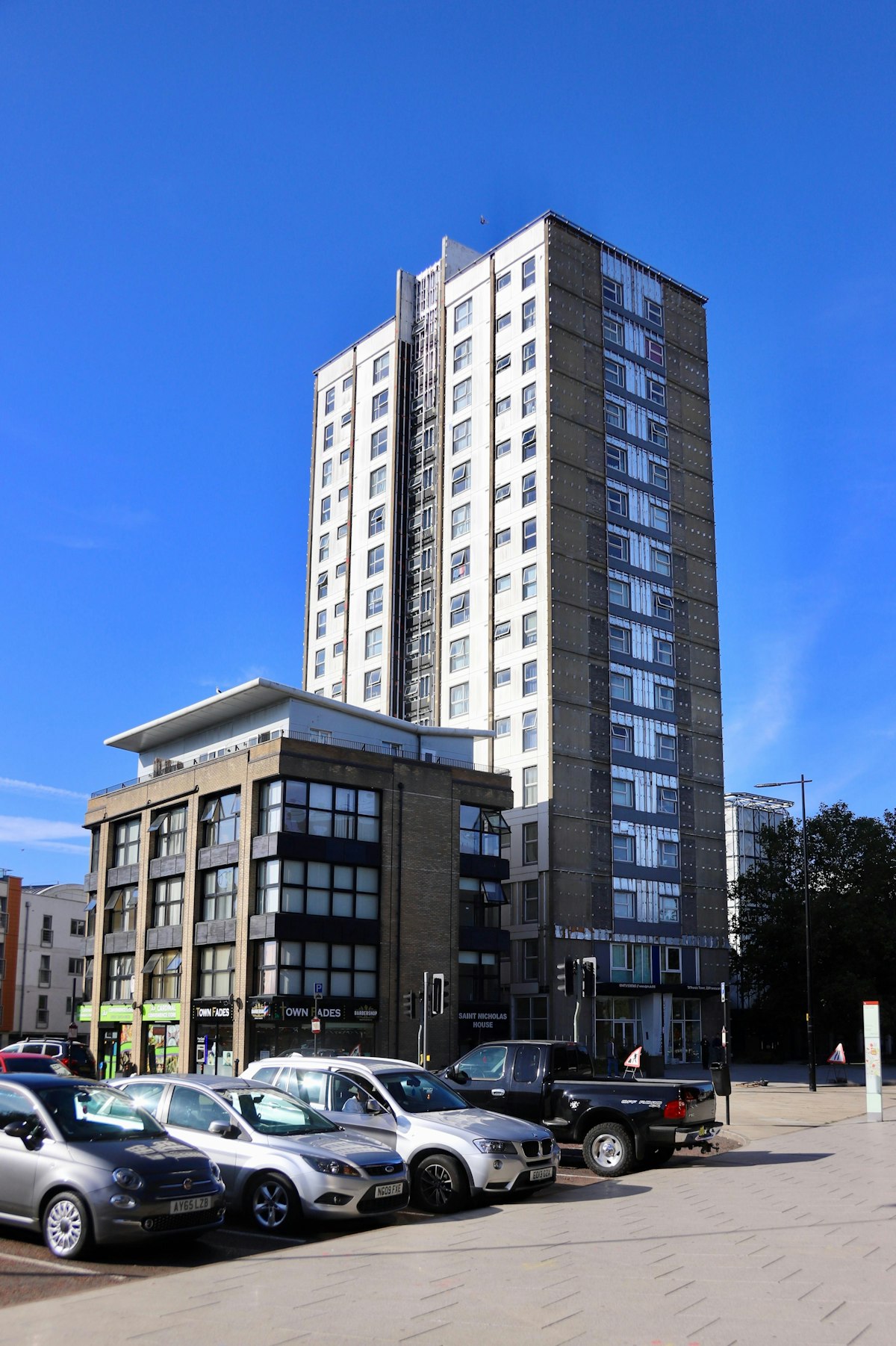 Cladding was removed St Francis Tower in Ipswich in 2019 following the Grenfell fire